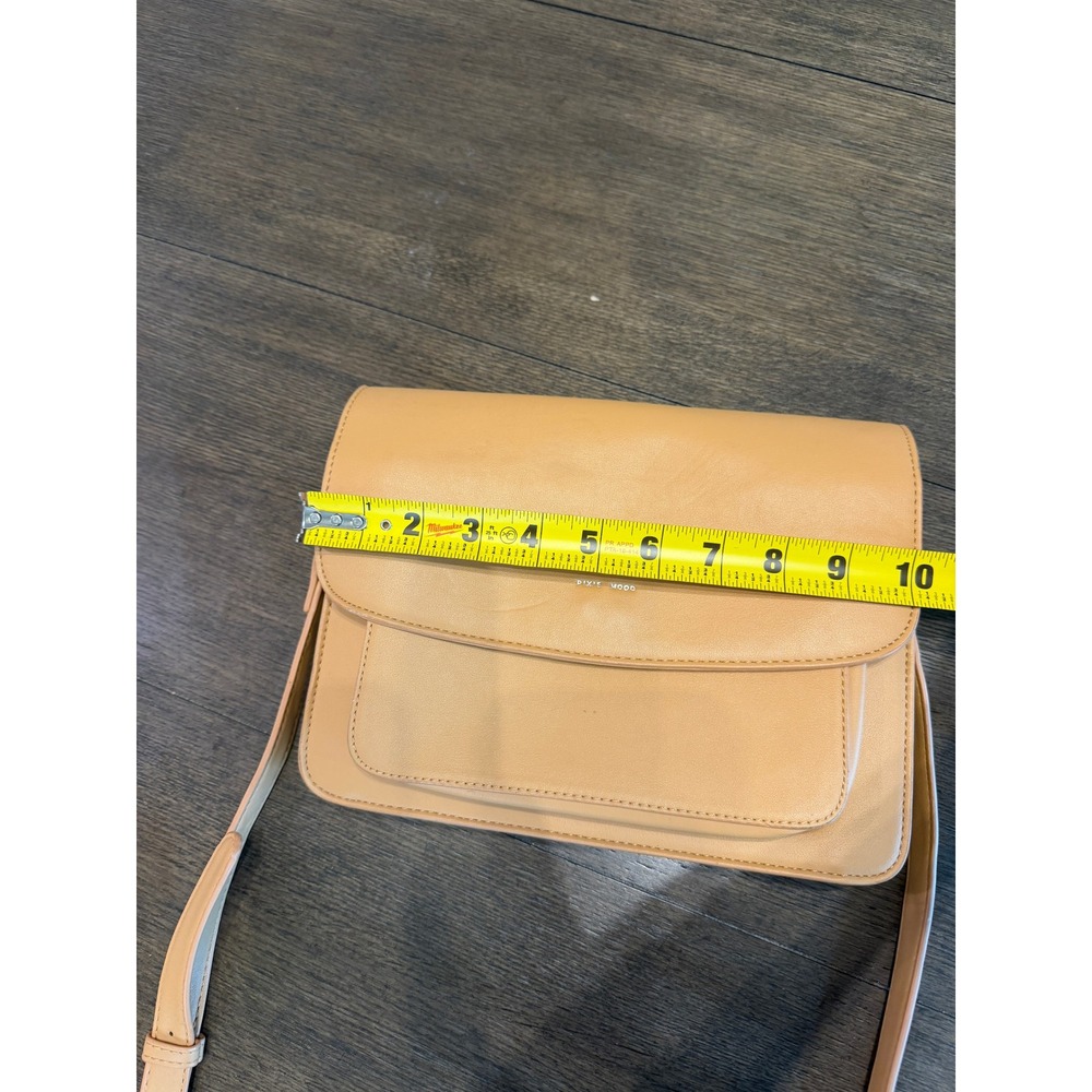 Pixie Mood Tan Vegan Leather Crossbody Bag Flap Messenger Adjustable Strap - Picture 8 of 9